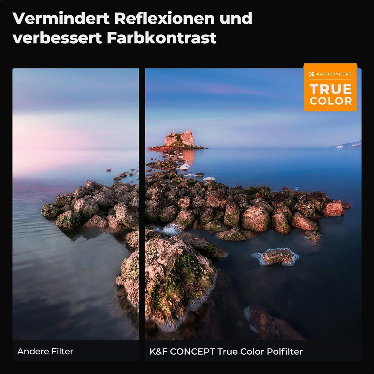 ND-Polfilter 105mm 2-in-1 Graufilter für Videoaufnahmen