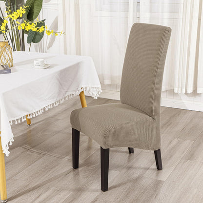 Stretch Stuhlhussen Set Sandfarbe - 6 Stück für Esszimmerstühle