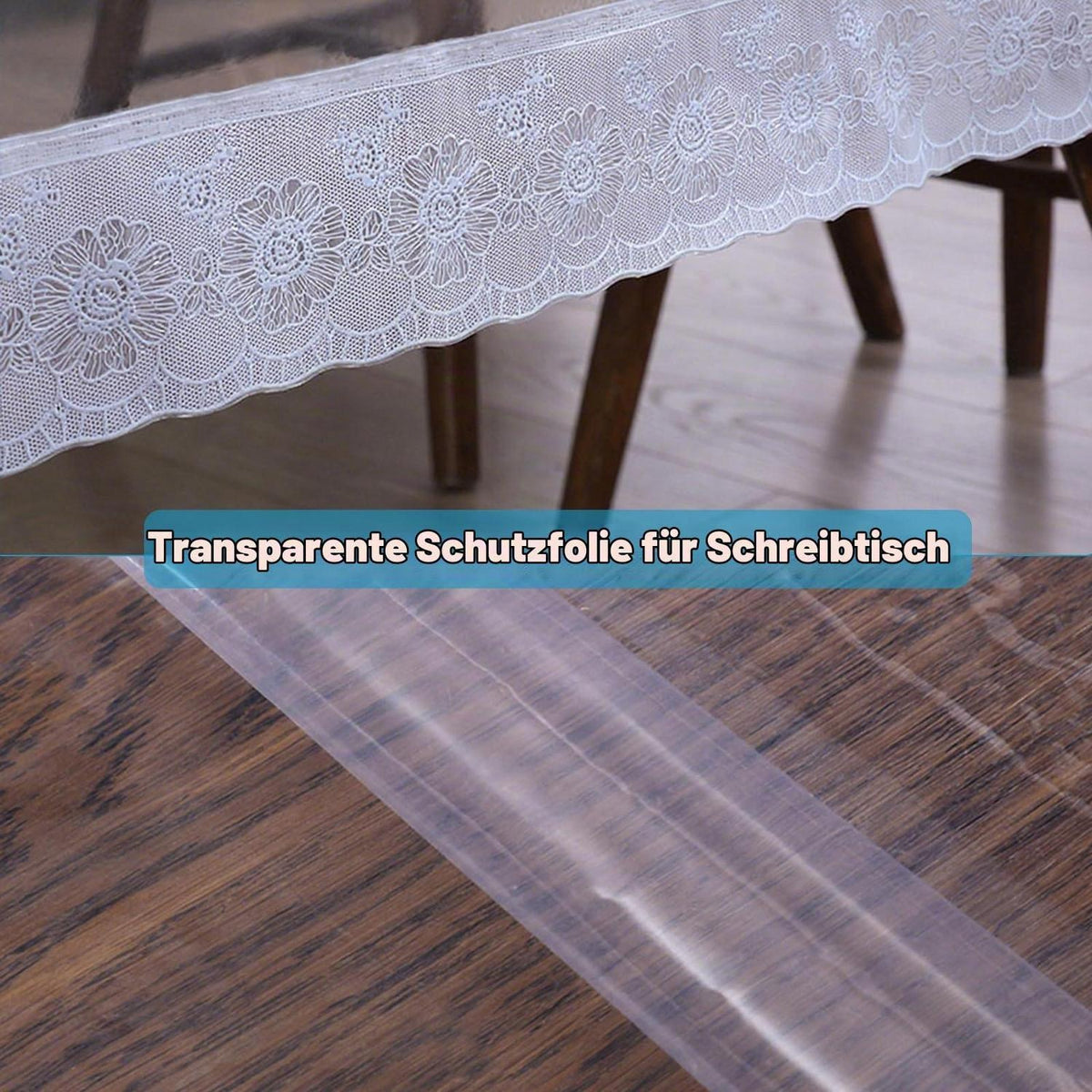 Transparente Tischdecke 180x140cm – Wasserdicht & Fettbeständig