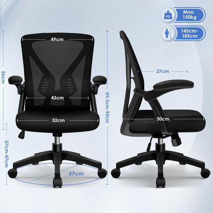 Hinonde Bürostuhl mit Hochklappbaren Armlehnen, ergonomisch