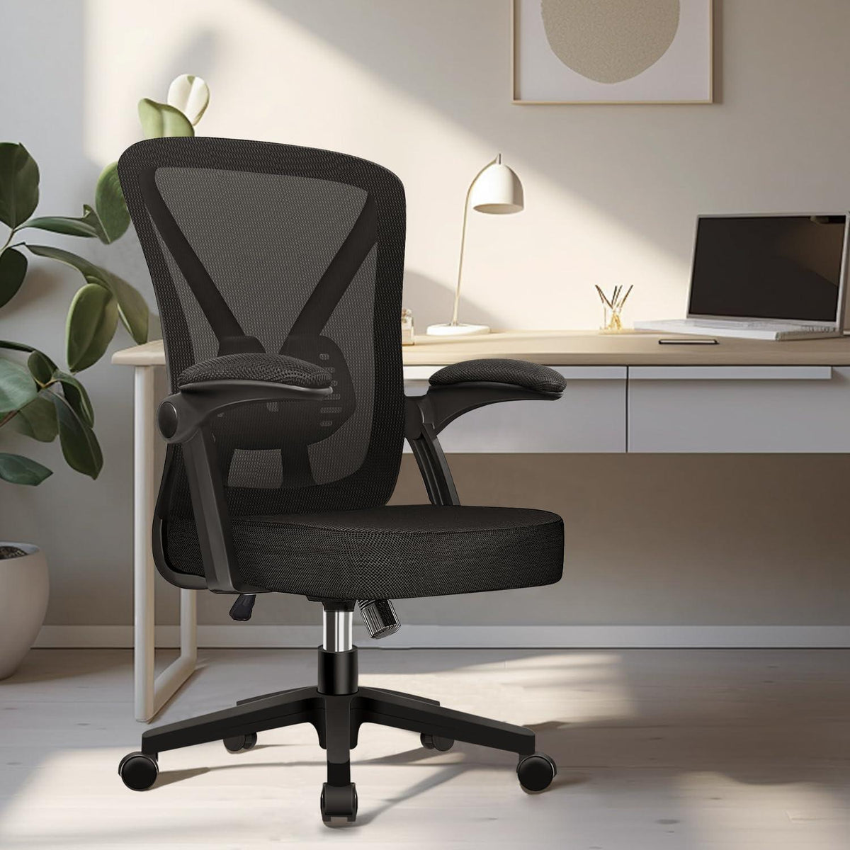 Hinonde Bürostuhl mit Hochklappbaren Armlehnen, ergonomisch