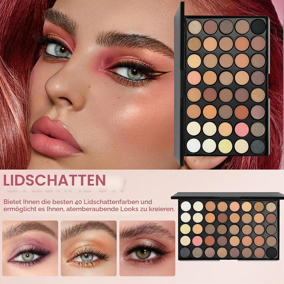 Schminkset Damen – Kosmetik Geschenkset mit Lidschatten & Co.