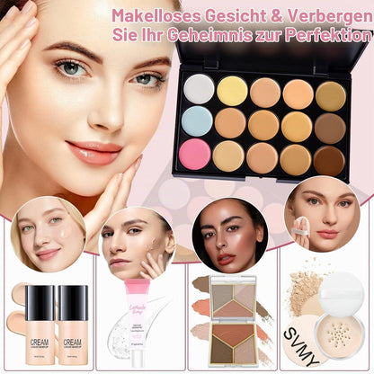 Schminkset Damen – Kosmetik Geschenkset mit Lidschatten & Co.