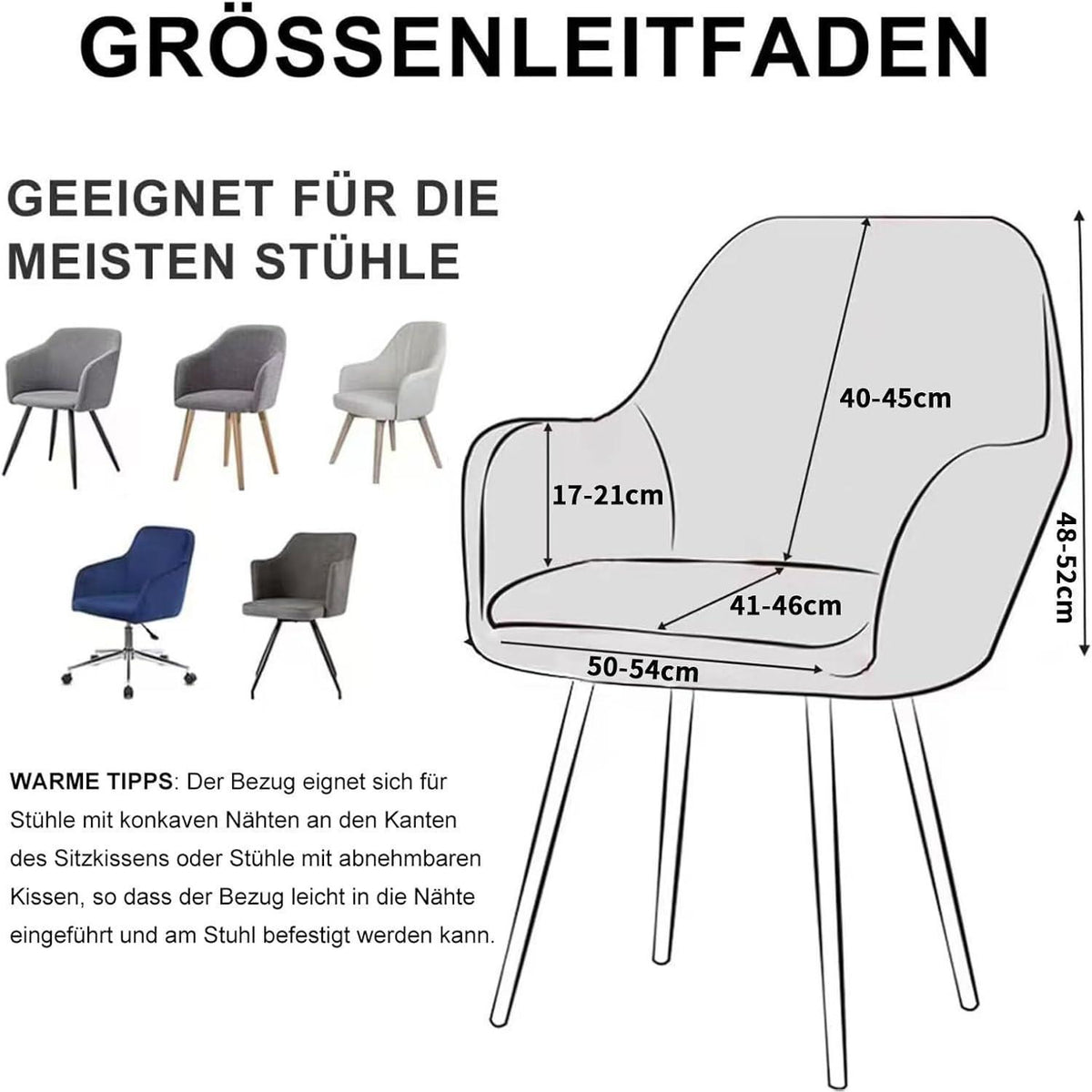 Stretch Samt Stuhlhussen Set – Abnehmbar & Waschbar