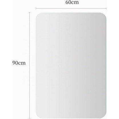Rahmenloser Wandspiegel 90x60 cm – Rechteckig mit abgerundeten Ecken