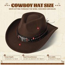 Cowboyhut mit breiter Krempe und Band in Lederoptik