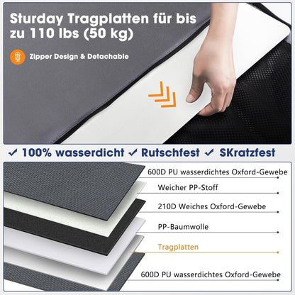 Hunde Autositz Extra Stabil & Wasserdicht – Grau