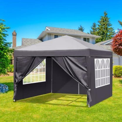 3x3m Gazebo mit 4 Wänden – Wasserdicht & UV-Schutz für Garten & Events