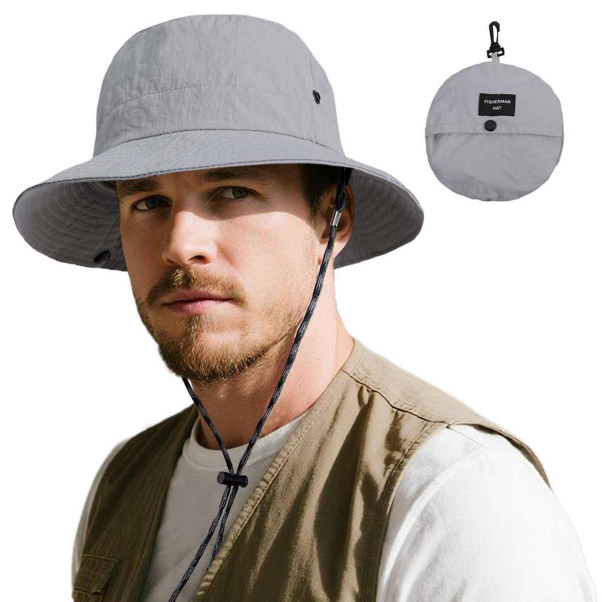 Faltbarer Safarihut Damen Herren | Wasserdicht & Verstellbar