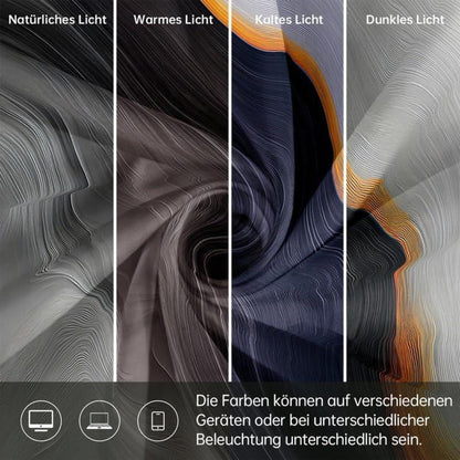 Marmor Bettwäsche Set Grau Gold 135x200cm - 3D Effekt & Luxus
