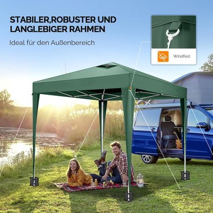 3x3m Gazebo mit 4 Wänden & Sandsäcken – Wasserdicht & UV-Schutz