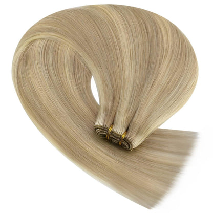 Echthaar Tressen Blond – Remy Menschenhaar 45cm