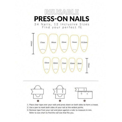 MouyouGlow Press On Nails Almond Cat Eye Rosa Gold French