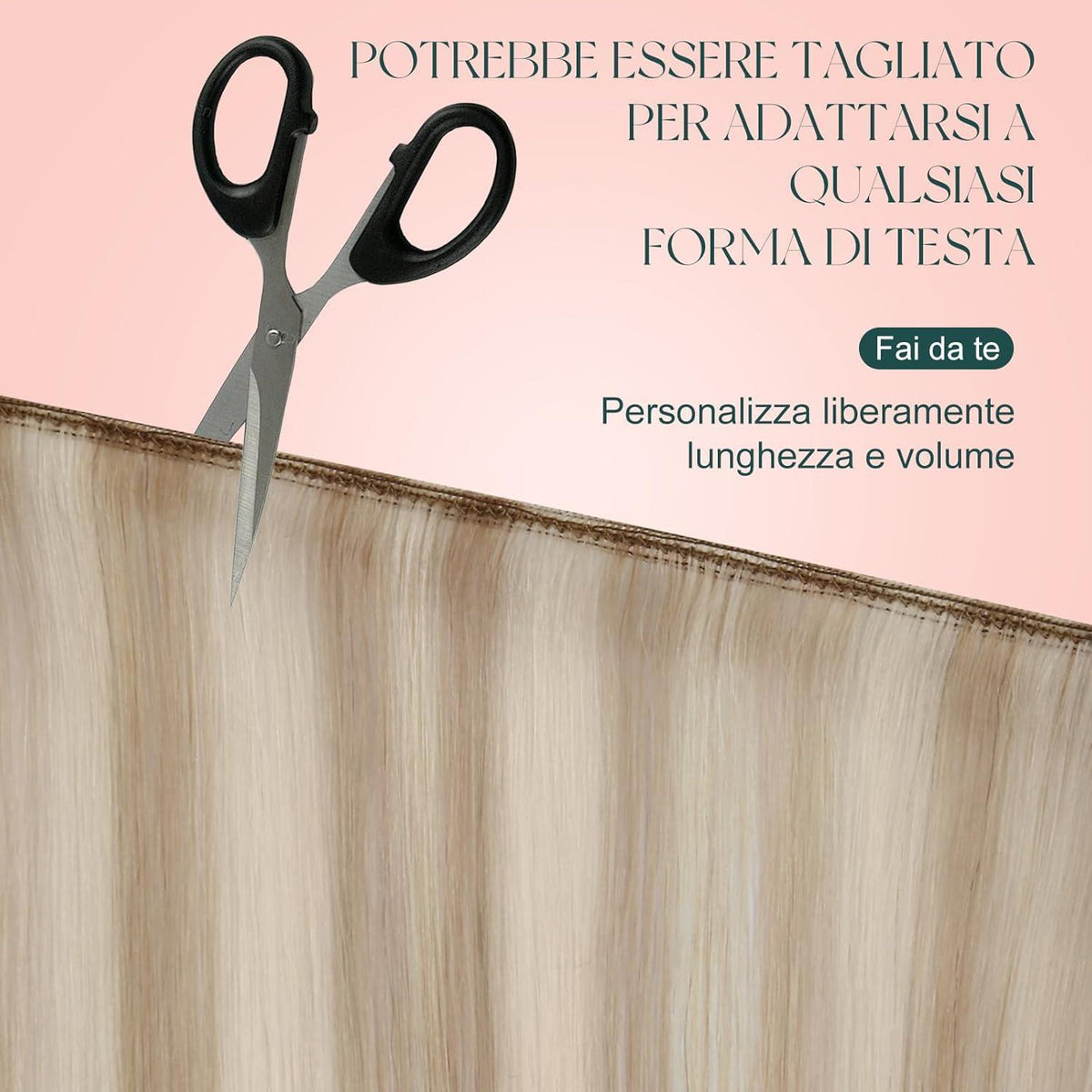 Echthaar Tressen Blond Highlight #P16/22, 30cm