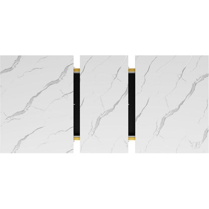 Ausziehtisch 120-160x80cm – Esstisch mit goldenen Kreuzbeinen
