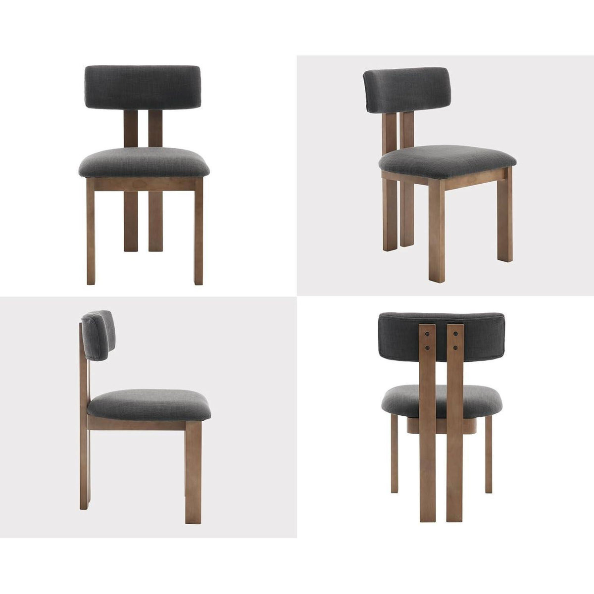 Retro Esszimmerstühle 2er Set mit Massivholzbeinen