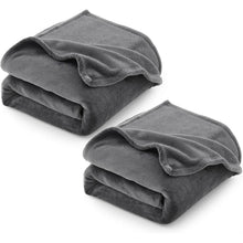 Kuscheldecke 2er Set Flauschig 150x200 cm Grau 4 Jahreszeiten