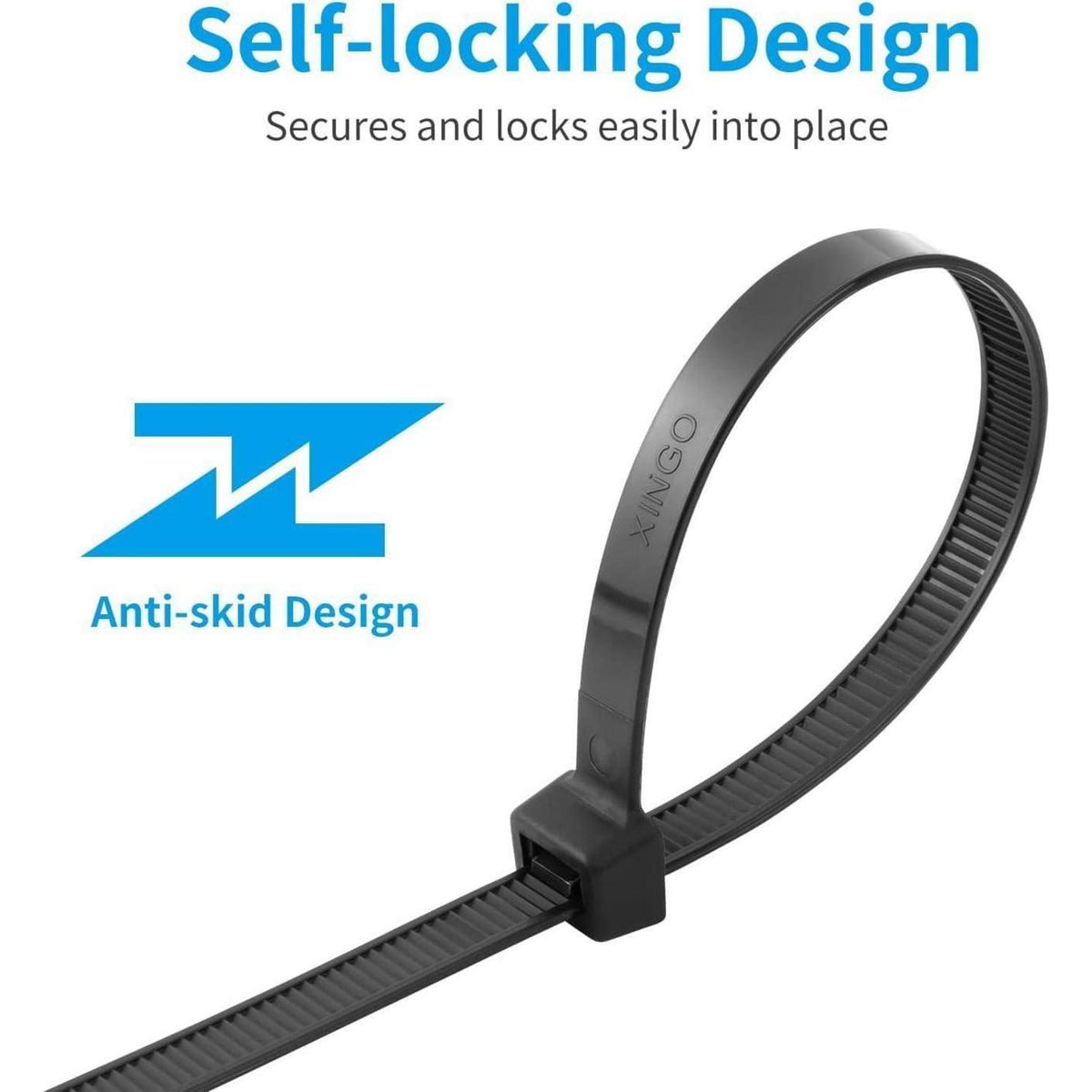 Große schwarze Kabelbinder 24 Zoll – 500 Stück