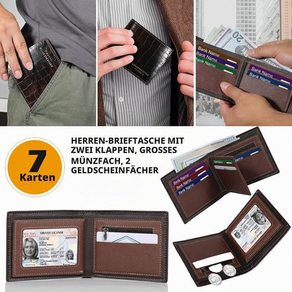 Geschenkset Herren: Gürtel, Brieftasche, Armband & Schlüsselanhänger