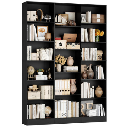 Bücherregal 188 cm mit 17 Fächern – Standregal für Wohnzimmer & Büro