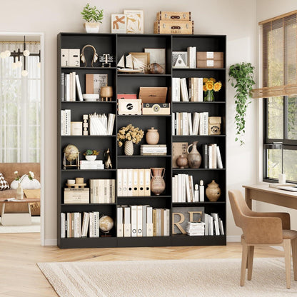 Bücherregal 188 cm mit 17 Fächern – Standregal für Wohnzimmer & Büro
