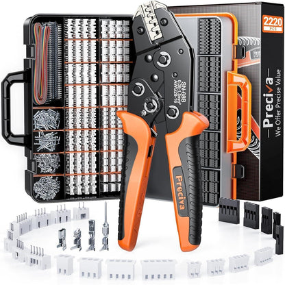 Crimpzange Set für nicht isolierte Kabelschuhe & Buchsen, 0.08-1.5mm²