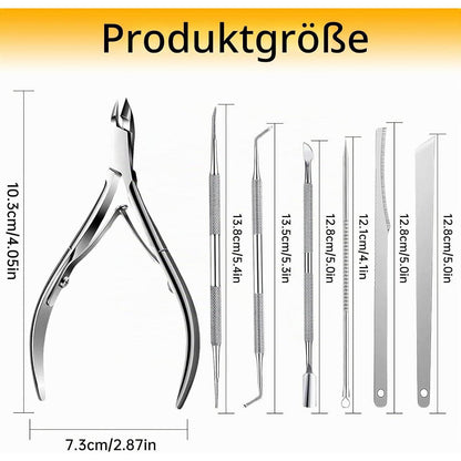 Nagelhautzange Edelstahl mit Schieber – Präziser Maniküre-Set