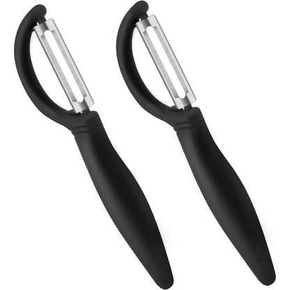 2x Edelstahl Schäler Set – Universell & Multifunktional