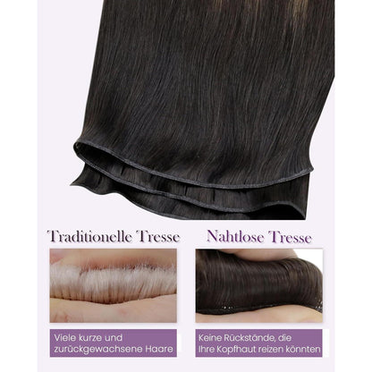 Echthaar Tressen Braun Balayage Ombre 45cm #2/8/2