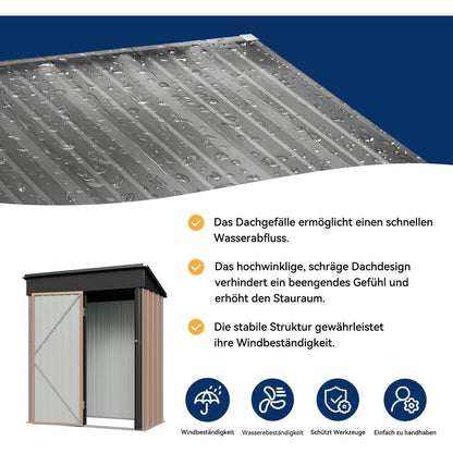 Metall Gartenschrank 5x3 ft – Wetterfest & Verriegelbar