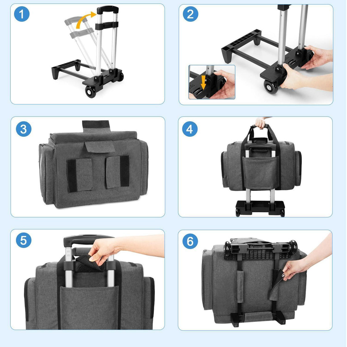 Notfalltasche mit Trolley – Erste Hilfe Tasche für Pflege & Rettungsdienst