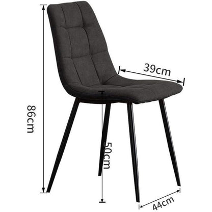 Esszimmerstühle Set Grau, Metall 4er Set in Lederoptik