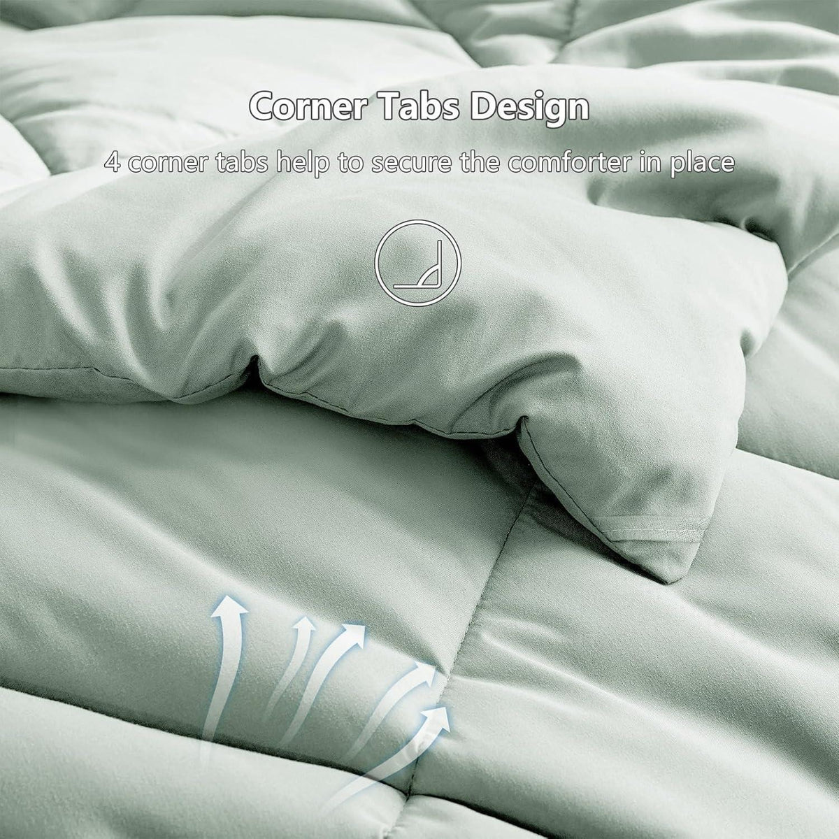 CozyLux 4-Jahreszeiten Bettdecke 155x220 cm Mikrofaser Grün