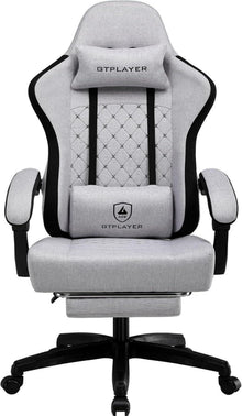 Ergonomischer Gaming Stuhl Stoff Schwarz 150kg 90-135° Bürostuhl
