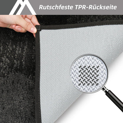Fußmatte Karomuster Dunkelgrau 60x90 cm – Rutschfest & Saugfähig