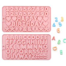 Silikonform Buchstaben Zahlen Set für Kuchen & Schokolade