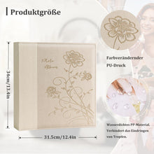 Fotoalbum 600 Fotos 10x15cm Beige in Lederoptik