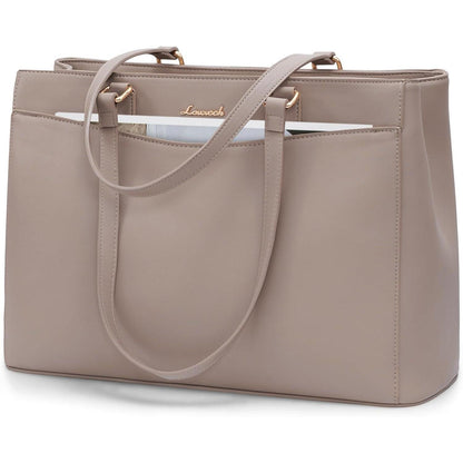 Laptoptasche Damen 15,6 Zoll, Elegante Arbeitstasche aus PU-Leder