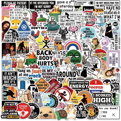 100 Meme Aufkleber Set für Laptop & Co. – Lustige Sticker