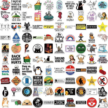 100 Meme Aufkleber Set für Laptop & Co. – Lustige Sticker