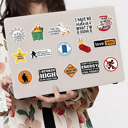 100 Meme Aufkleber Set für Laptop & Co. – Lustige Sticker
