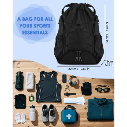 Sportbeutel mit Schuhfach, wasserfest, für Sport & Freizeit