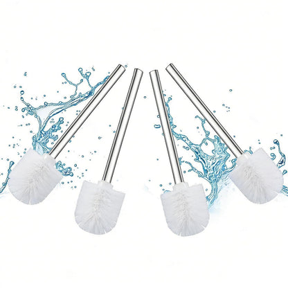 Edelstahl Toilettenbürsten Set 4er mit Klobürste Weiß