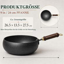 Japanische Gusseisenpfanne 24cm mit Deckel – Antihaft & Vielseitig