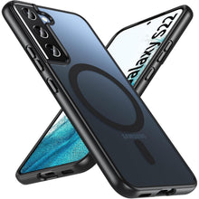 Magnetische Hülle für Samsung Galaxy S22, MagSafe, Militärschutz, Schwarz