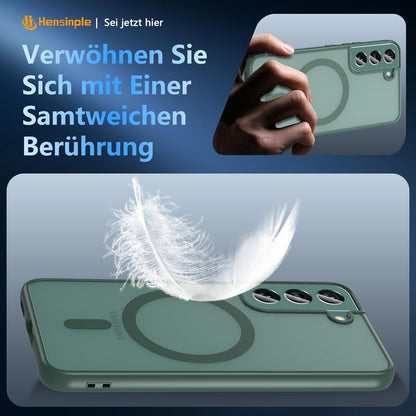 Magnetische Hülle für Samsung S22 5G, MagSafe, Militärschutz, Grün