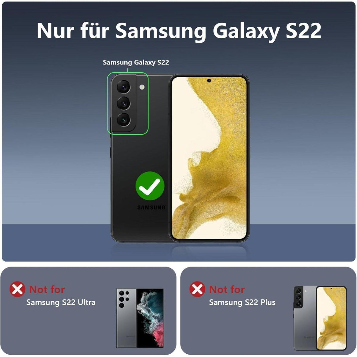 Magnetische Hülle für Samsung S22 5G, MagSafe, Militärschutz, Grün