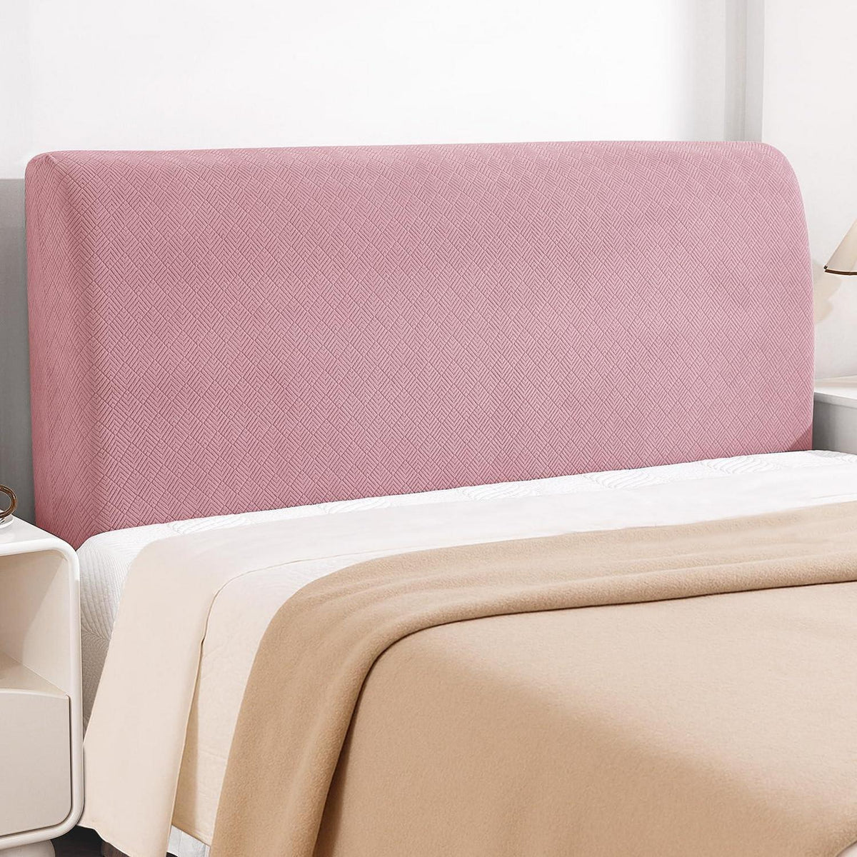 Bettkopfteil Bezug 200cm Rosa – Weich & Stretch