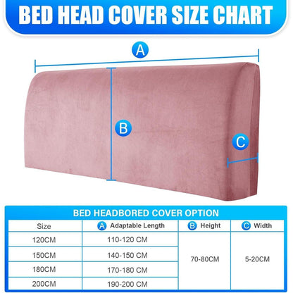 Samt Kopfteilbezug Rosa 150cm - Staubdicht & Waschbar
