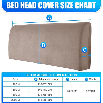 Samt Kopfteilbezug Khaki 150cm - Staubdicht & Waschbar